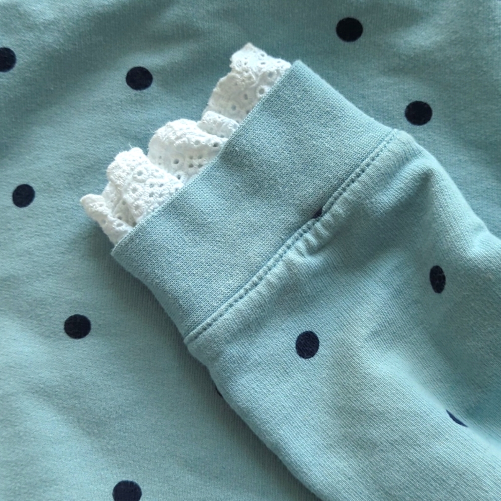 Boden Holly Sweatshirt Ice Blue Polka Dot - Picture 8 of 9